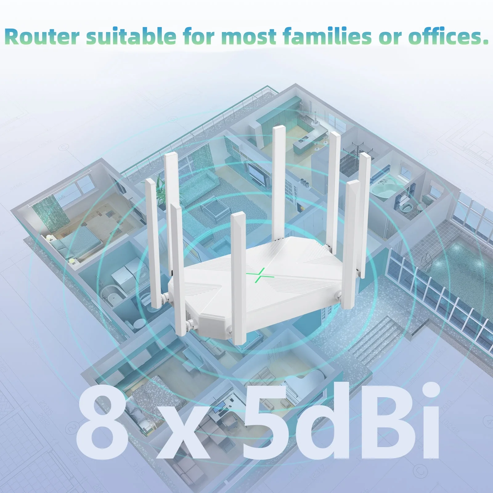 Ασύρματο Router Εμβέλειας 1200m 300Mbps - Wireless Dual Band Gigabit Wan Router - Andowl Ασύρματο Router Εμβέλειας 1200m 300Mbps - Wireless Dual Band Gigabit Wan Router - Andowl