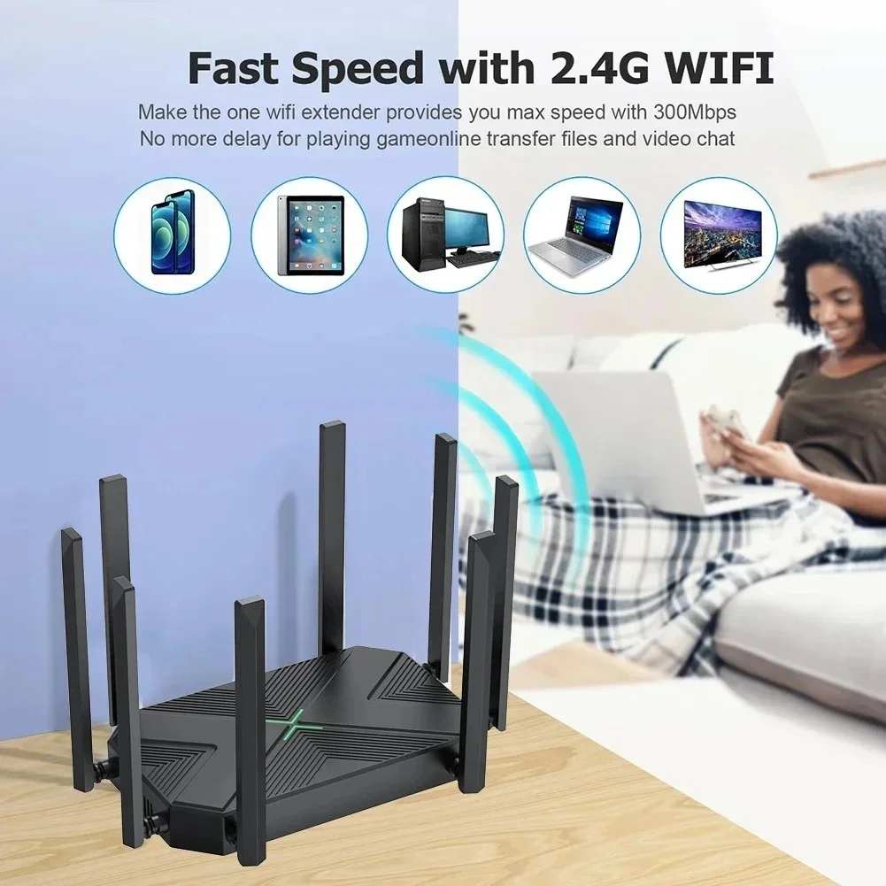 Ασύρματο Router Εμβέλειας 1200m 300Mbps - Wireless Dual Band Gigabit Wan Router - Andowl Ασύρματο Router Εμβέλειας 1200m 300Mbps - Wireless Dual Band Gigabit Wan Router - Andowl