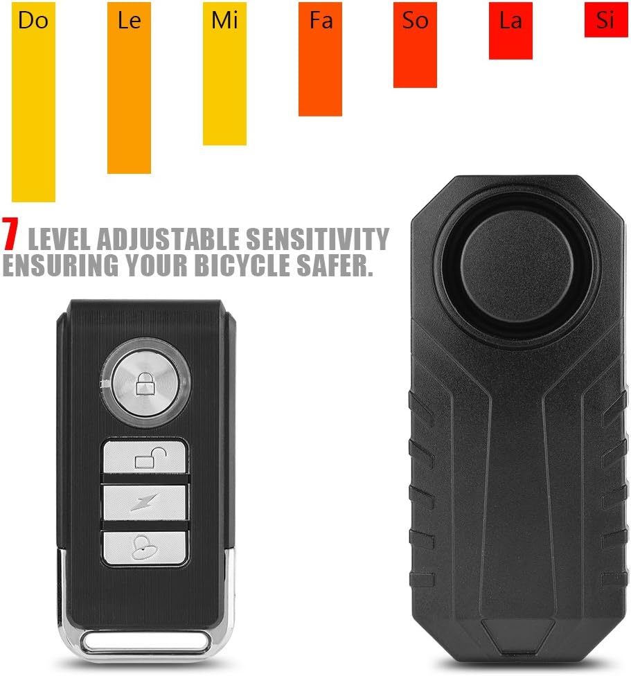 Ασύρματος Αδιάβροχος Συναγερμός Ποδηλάτου με Τηλεχειριστήριο – 113dB, 7 Επίπεδα Ευαισθησίας Ασύρματος Αδιάβροχος Συναγερμός Ποδηλάτου με Τηλεχειριστήριο – 113dB, 7 Επίπεδα Ευαισθησίας