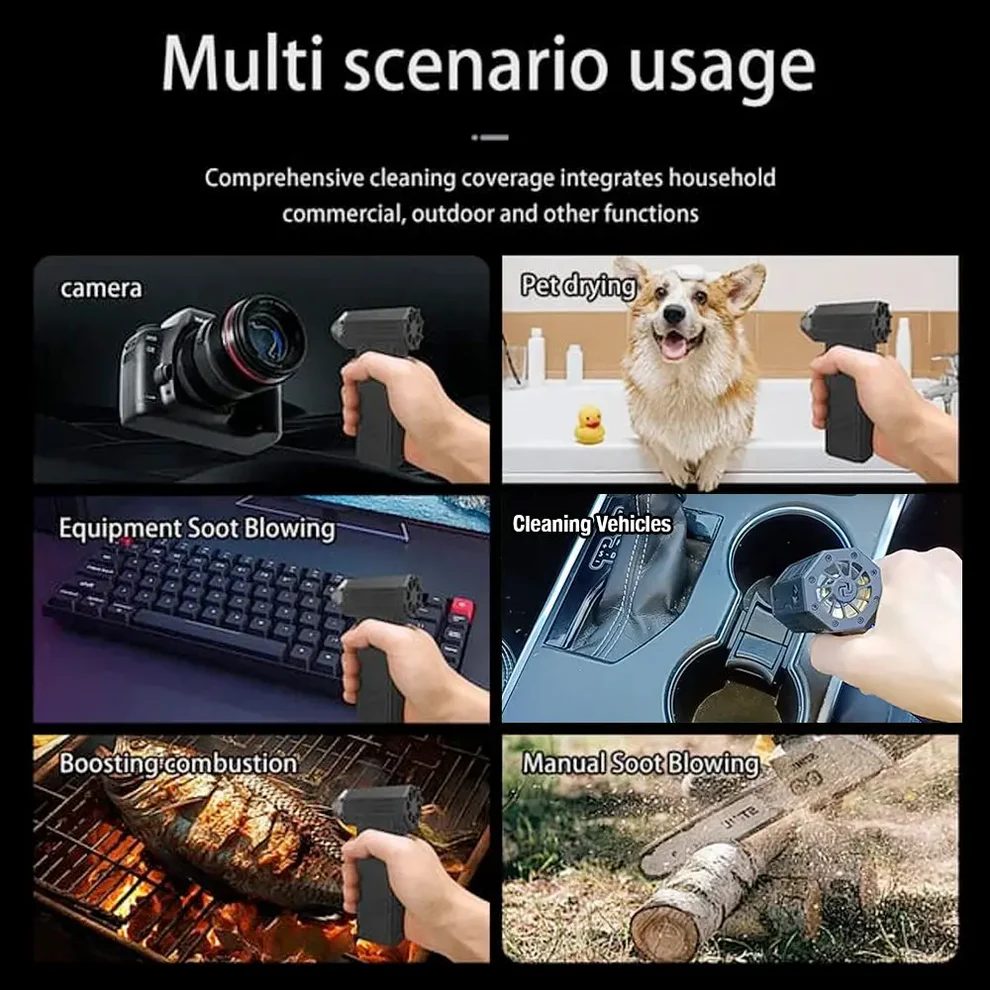 Ασύρματος Φορητός Φυσητήρας-Ανεμιστηράκι Χειρός με 3 Ταχύτητες και Φακό 130000 RPM- Super Power Turbo Fan X3 Ασύρματος Φορητός Φυσητήρας-Ανεμιστηράκι Χειρός με 3 Ταχύτητες και Φακό 130000 RPM- Super Power Turbo Fan X3