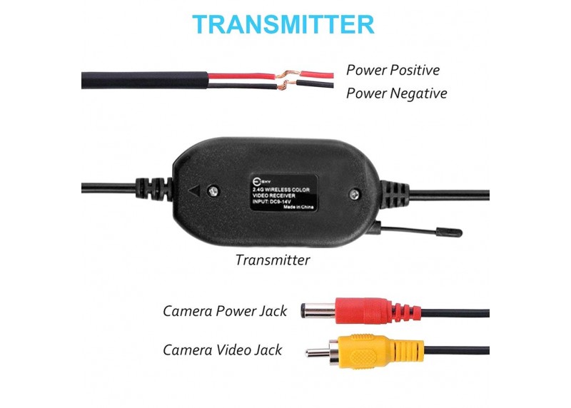 Ασύρματος Πομπός & Δέκτης για Μετατροπή Ενσύρματης Κάμερας Οπισθοπορείας σε Ασύρματη HD - Parking Camera Αυτοκινήτου CCD X3 Ασύρματος Πομπός & Δέκτης για Μετατροπή Ενσύρματης Κάμερας Οπισθοπορείας σε Ασύρματη HD - Parking Camera Αυτοκινήτου CCD X3