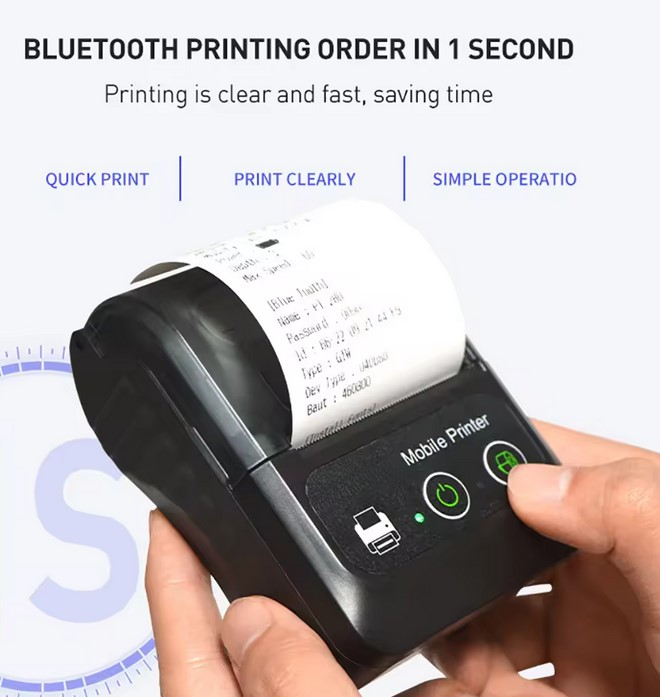 Ασύρματος Θερμικός Εκτυπωτής Αποδείξεων 58mm - 2 Ιντσών - Με Υποστήριξη ESC, POS Ασύρματος Θερμικός Εκτυπωτής Αποδείξεων 58mm - 2 Ιντσών - Με Υποστήριξη ESC, POS