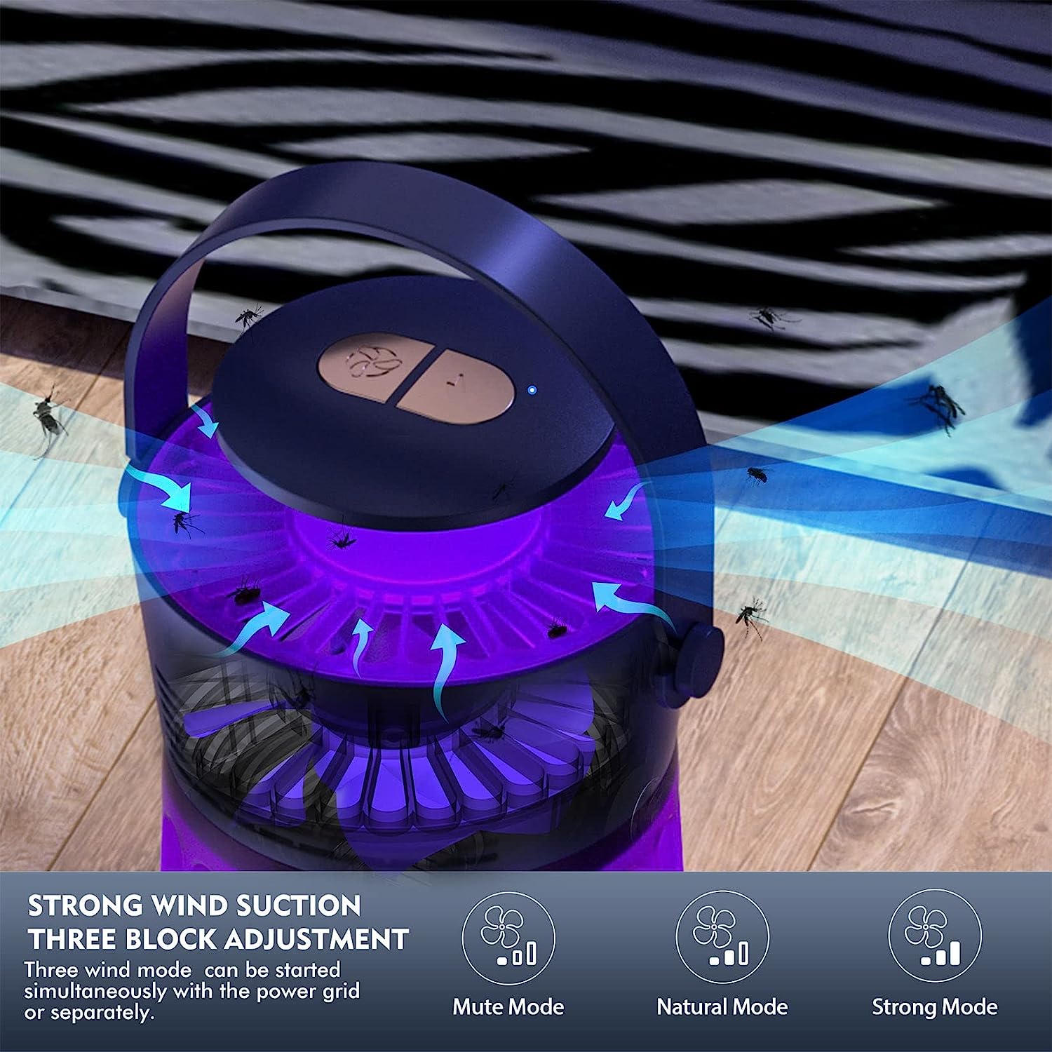 Αθόρυβος LED Εξολοθρευτής Εντόμων Andowl 10W με USB Θύρα, UV Φωτισμό & Ανεμιστήρα Αθόρυβος LED Εξολοθρευτής Εντόμων Andowl 10W με USB Θύρα, UV Φωτισμό & Ανεμιστήρα