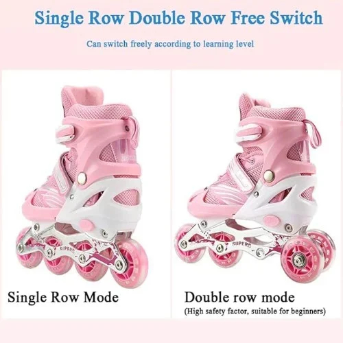 Αυξομειούμενα Πατίνια Rollers με Φωτιζόμενους Τροχούς και Φρένο Νο 35-38 Unisex Αυξομειούμενα Πατίνια Rollers με Φωτιζόμενους Τροχούς και Φρένο Νο 35-38 Unisex