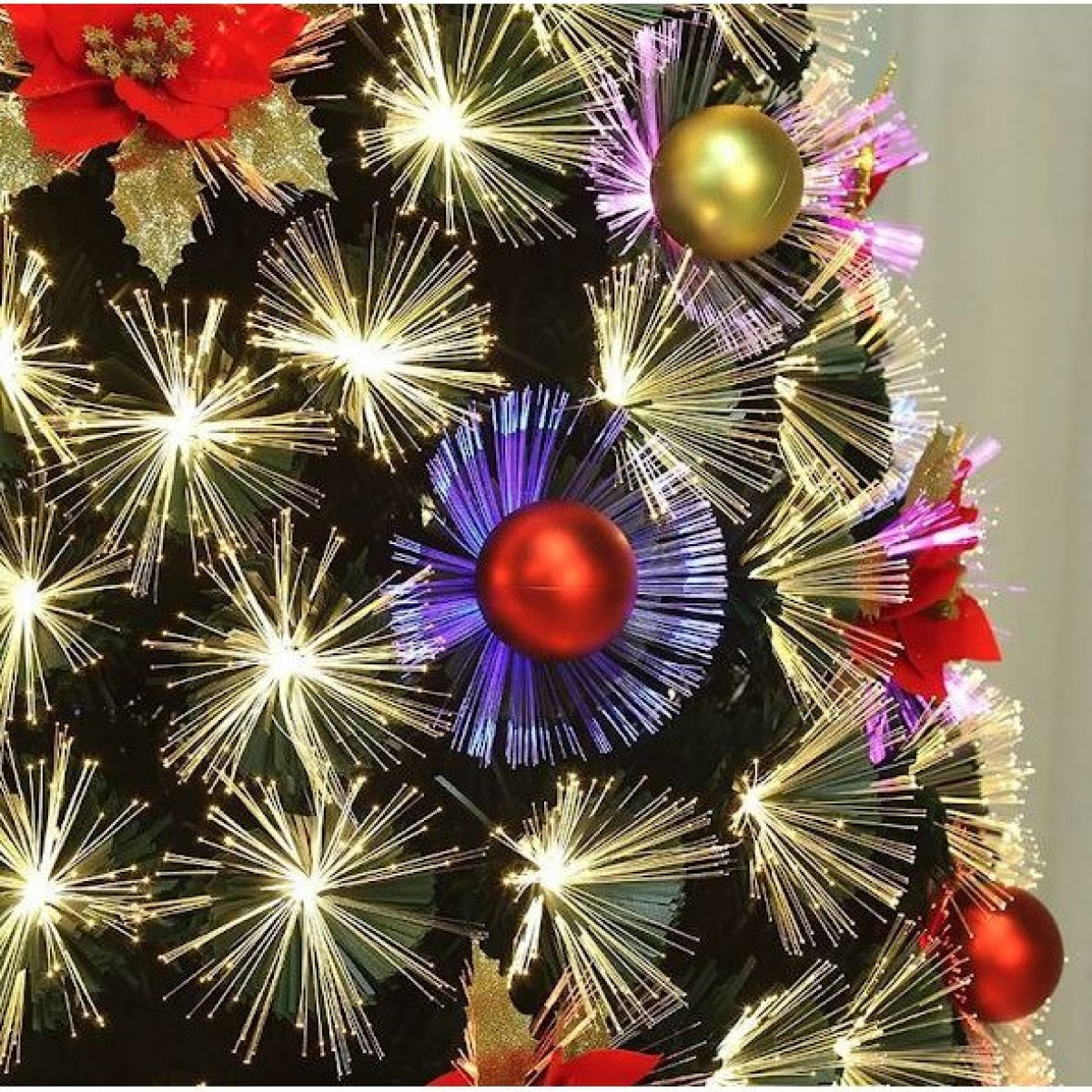 Αυτοφωτιζόμενο Χριστουγεννιάτικο Δέντρο 150cm Οπτικής Ίνας - Στολισμένο με Αλεξανδρινά Αυτοφωτιζόμενο Χριστουγεννιάτικο Δέντρο 150cm Οπτικής Ίνας - Στολισμένο με Αλεξανδρινά