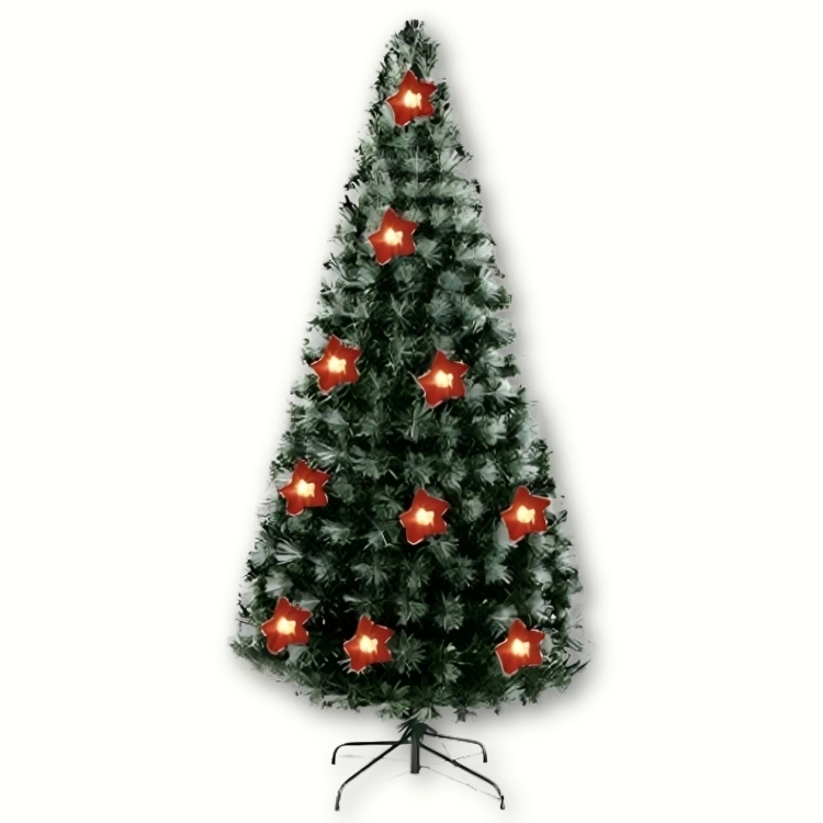 Αυτοφωτιζόμενο Χριστουγεννιάτικο Δέντρο 210cm Οπτικής Ίνας - Στολισμένο με Αλεξανδρινά Αυτοφωτιζόμενο Χριστουγεννιάτικο Δέντρο 210cm Οπτικής Ίνας - Στολισμένο με Αλεξανδρινά