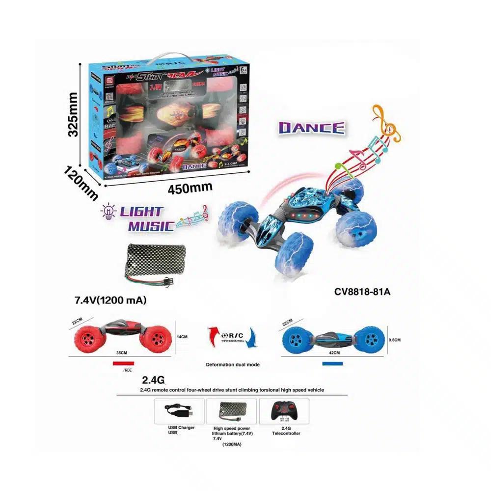 Αυτοκινητάκι Κασκαντέρ Ακροβατικό - Τηλεκατευθυνόμενο με το Χέρι & Τηλεκοντρόλ - Off Road Φωτισμό LED & Μουσική Μπλε Αυτοκινητάκι Κασκαντέρ Ακροβατικό - Τηλεκατευθυνόμενο με το Χέρι & Τηλεκοντρόλ - Off Road Φωτισμό LED & Μουσική Μπλε