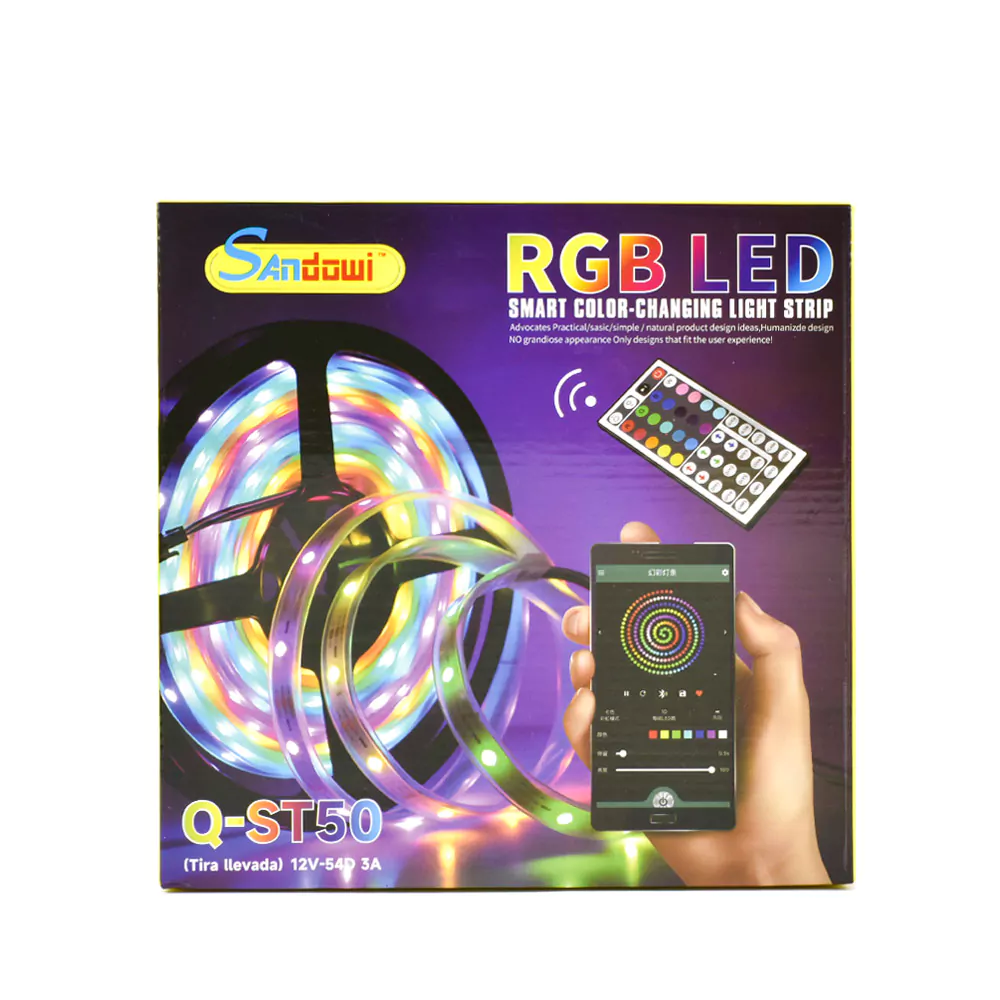 Αυτοκόλλητη Διακοσμητική Ταινία LED RGB 5m με Ηχητική Λειτουργία, Bluetooth & Τηλεχειριστήριο Andowl Αυτοκόλλητη Διακοσμητική Ταινία LED RGB 5m με Ηχητική Λειτουργία, Bluetooth & Τηλεχειριστήριο Andowl