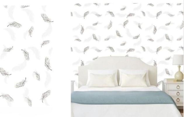 Αυτοκόλλητη Ταπετσαρία Τοίχου 60x300 cm με Φτερά - For Home Αυτοκόλλητη Ταπετσαρία Τοίχου 60x300 cm με Φτερά - For Home