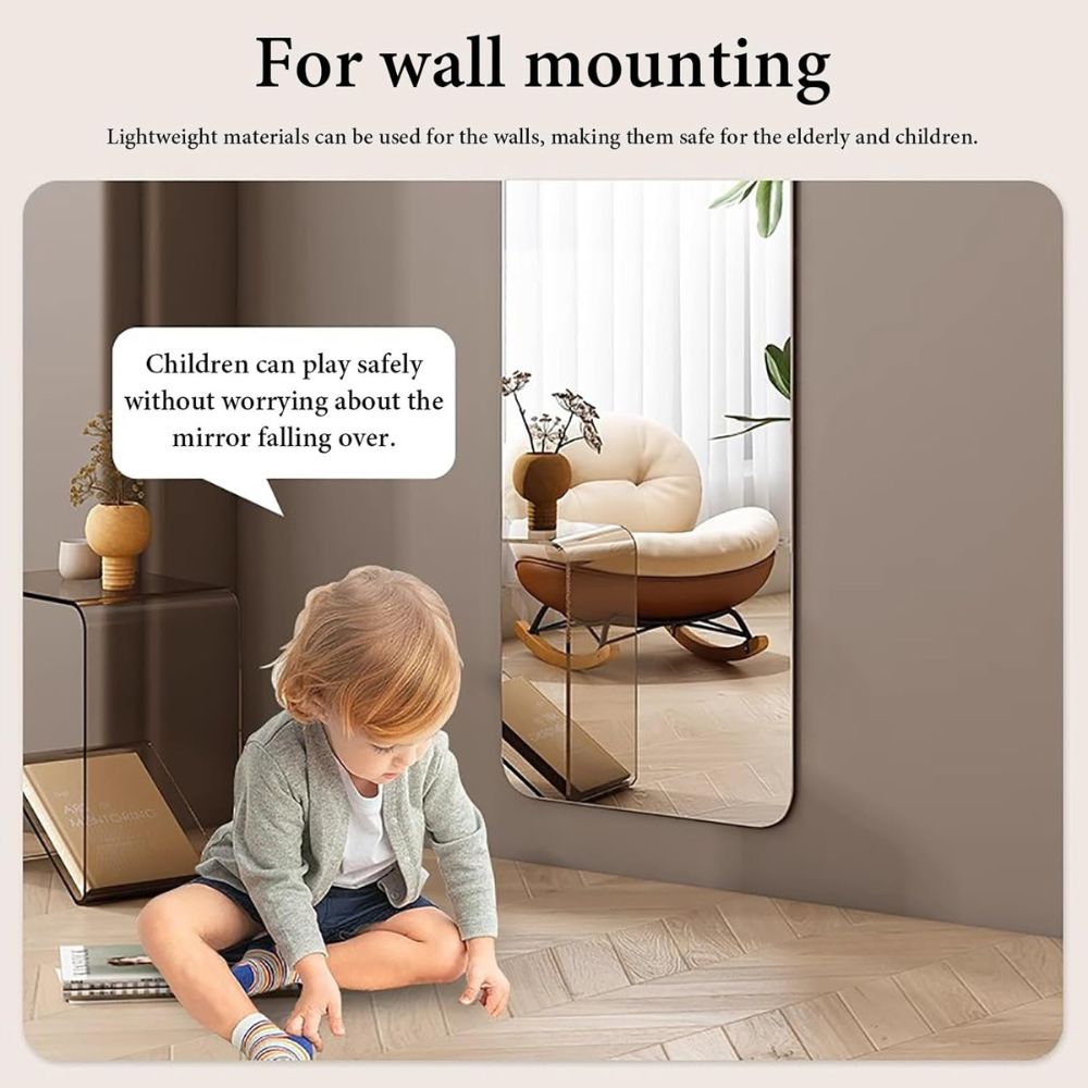 Αυτοκόλλητος Καθρέφτης Τοίχου Ορθογώνιος 40×150cm από Ακρυλικό Υλικό Αυτοκόλλητος Καθρέφτης Τοίχου Ορθογώνιος 40×150cm από Ακρυλικό Υλικό