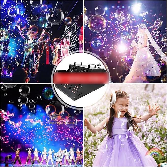 Αυτόματη Μηχανή Φυσαλίδων Show με LED RGB Φωτισμό, Εφέ Καπνού & Ασύρματο Τηλεχειρισμό Αυτόματη Μηχανή Φυσαλίδων Show με LED RGB Φωτισμό, Εφέ Καπνού & Ασύρματο Τηλεχειρισμό