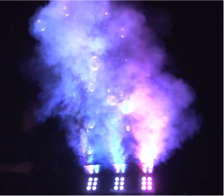 Αυτόματη Μηχανή Φυσαλίδων Show με LED RGB Φωτισμό, Εφέ Καπνού & Ασύρματο Τηλεχειρισμό Αυτόματη Μηχανή Φυσαλίδων Show με LED RGB Φωτισμό, Εφέ Καπνού & Ασύρματο Τηλεχειρισμό