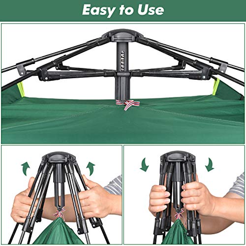 Αυτόματη Σκηνή Igloo για Camping 4 Ατόμων - Καλοκαιρινή - Πράσινη - 200 x 200 x 150 εκ. Αυτόματη Σκηνή Igloo για Camping 4 Ατόμων - Καλοκαιρινή - Πράσινη - 200 x 200 x 150 εκ.