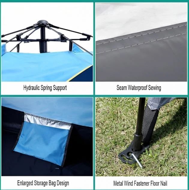 Αυτόματη Pop Up Σκηνή για Camping 2 - 4 ατόμων Αδιάβροχη Καλοκαιρινή - 200x150cm Πορτοκαλί-Πράσινο Αυτόματη Pop Up Σκηνή για Camping 2 - 4 ατόμων Αδιάβροχη Καλοκαιρινή - 200x150cm Πορτοκαλί-Πράσινο