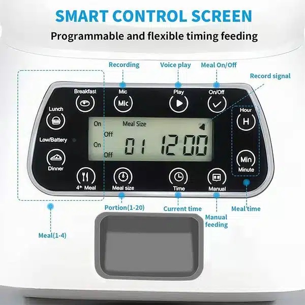 Αυτόματη Ταΐστρα Φαγητού για Σκύλους & Γάτες Λευκή 794100 Αυτόματη Ταΐστρα Φαγητού για Σκύλους & Γάτες Λευκή 794100