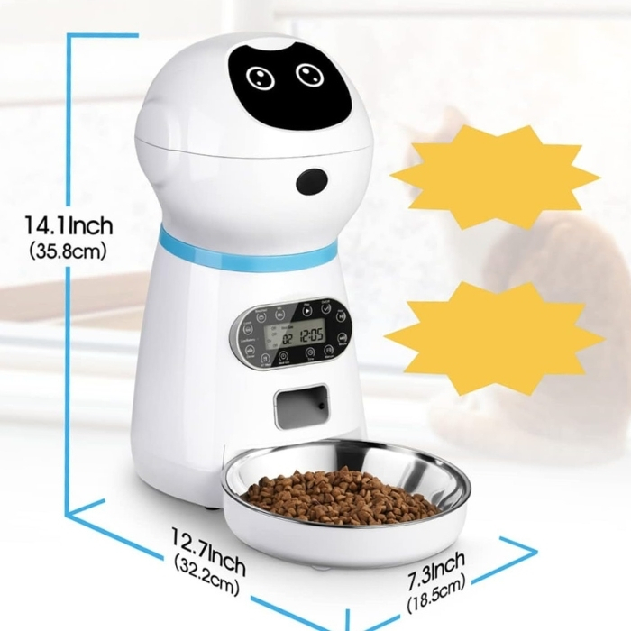 Αυτόματη Ταΐστρα για Σκύλους & Γάτες 3.5L με Οθόνη & Φωνητική Ειδοποίηση Αυτόματη Ταΐστρα για Σκύλους & Γάτες 3.5L με Οθόνη & Φωνητική Ειδοποίηση