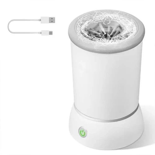 Αυτόματο Επαναφορτιζόμενο Δοχείο Καθαρισμού για Πατούσες Σκύλου & Γάτας 10,5×17,2 cm Λευκό Αυτόματο Επαναφορτιζόμενο Δοχείο Καθαρισμού για Πατούσες Σκύλου & Γάτας 10,5×17,2 cm Λευκό