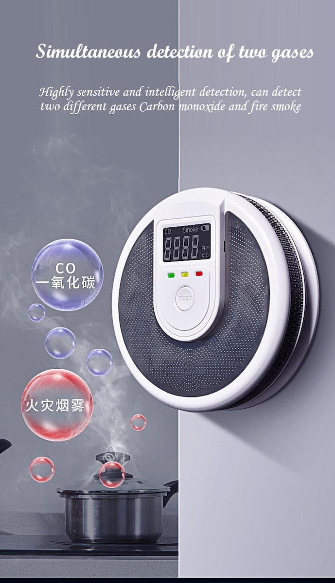 Αυτόματος Ανιχνευτής Καπνού και Μονοξειδίου του Άνθρακα - Με Οθόνη LCD, Ένδειξη LED & Συναγερμό Αυτόματος Ανιχνευτής Καπνού και Μονοξειδίου του Άνθρακα - Με Οθόνη LCD, Ένδειξη LED & Συναγερμό