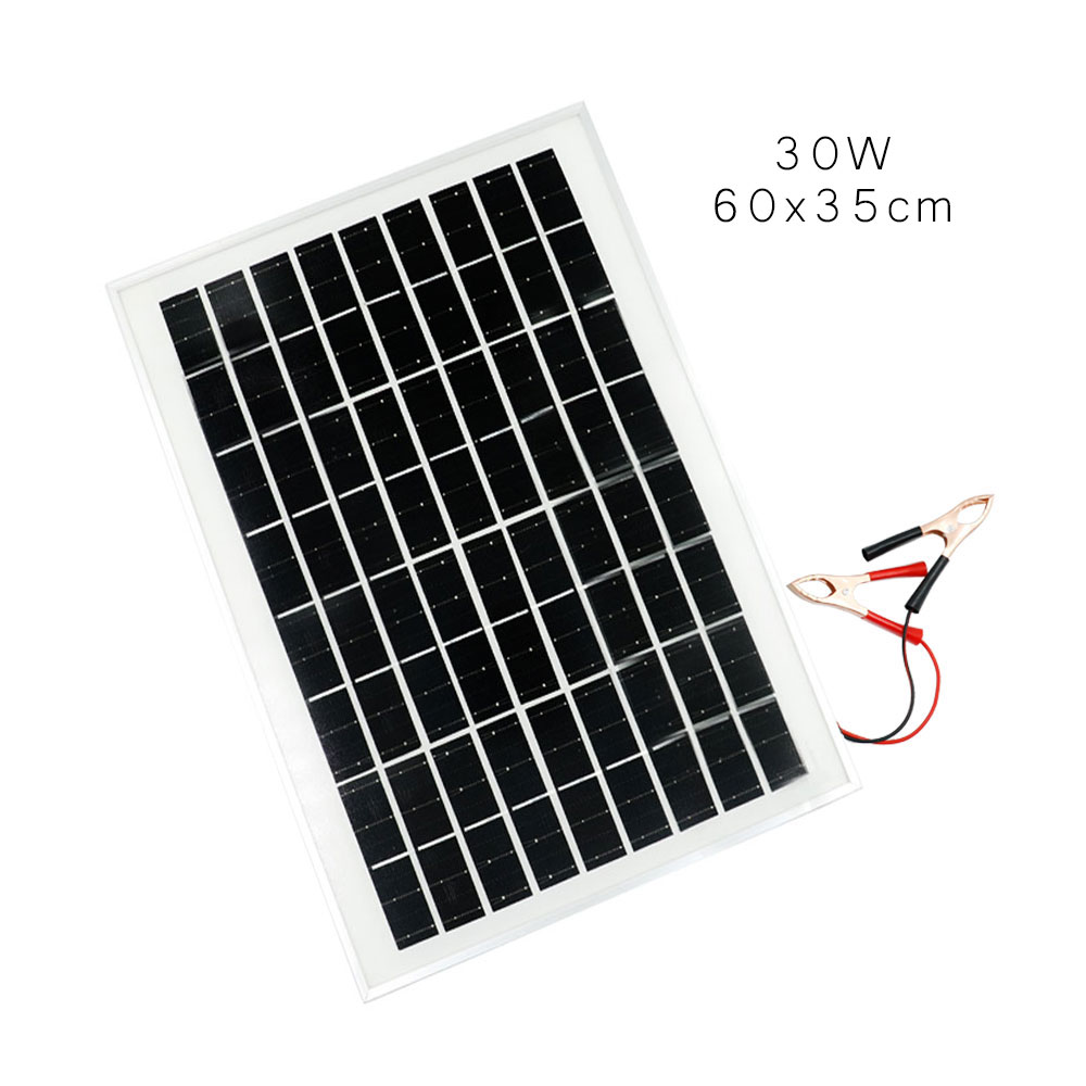 Αυτόνομο Ηλιακό Φωτοβολταϊκό Πάνελ 30W Φόρτισης 12V με Κροκοδειλάκια Μπαταρίας - Πολυκρυσταλλικού Πυριτίου 17.49V Αυτόνομο Ηλιακό Φωτοβολταϊκό Πάνελ 30W Φόρτισης 12V με Κροκοδειλάκια Μπαταρίας - Πολυκρυσταλλικού Πυριτίου 17.49V
