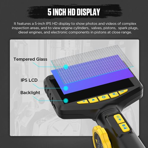 Autool Αδιάβροχη Ενδοσκοπική Κάμερα Eπιθεώρησης Aυτοκινήτου για Κινητά Τηλέφωνα 1m 1080p HD, Zoom, Έγχρωμη Οθόνη 5