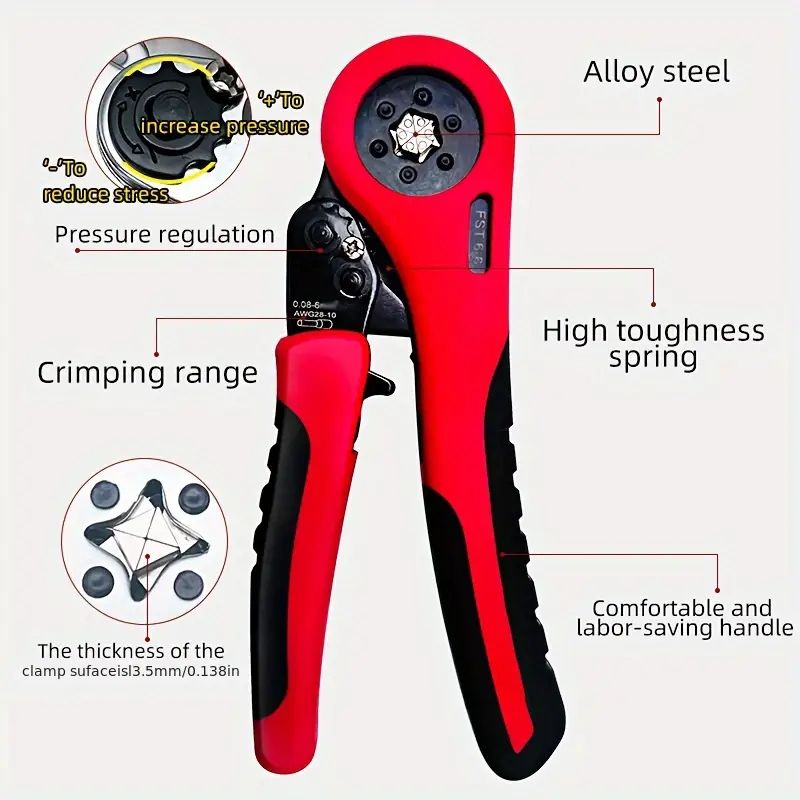 Αυτορυθμιζόμενη Πρέσα Ακροδεκτών Διατομής – Εργαλείο Σύσφιξης Πένσα Πτύχωσης Σωληνωτού Ακροδέκτη για Μανίκια Σετ 1200τεμ Αυτορυθμιζόμενη Πρέσα Ακροδεκτών Διατομής – Εργαλείο Σύσφιξης Πένσα Πτύχωσης Σωληνωτού Ακροδέκτη για Μανίκια Σετ 1200τεμ