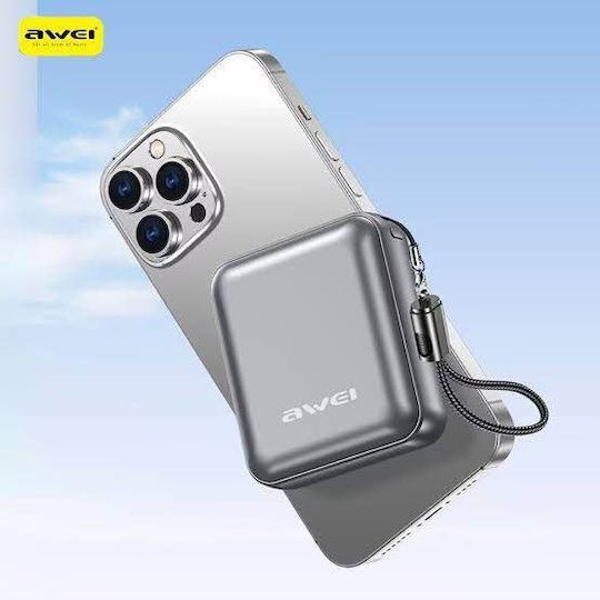 Awei Power Bank 10000mAh – Γρήγορη Φόρτιση 22.5W με Ενσωματωμένο Καλώδιο Awei Power Bank 10000mAh – Γρήγορη Φόρτιση 22.5W με Ενσωματωμένο Καλώδιο