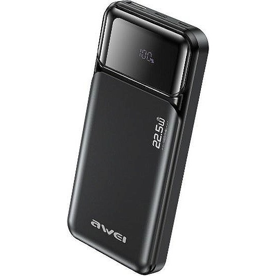Awei Power Bank 10000mAh – Γρήγορη Φόρτιση 22.5W με Ψηφιακή Οθόνη LED, Dual USB, Φορητό Awei Power Bank 10000mAh – Γρήγορη Φόρτιση 22.5W με Ψηφιακή Οθόνη LED, Dual USB, Φορητό