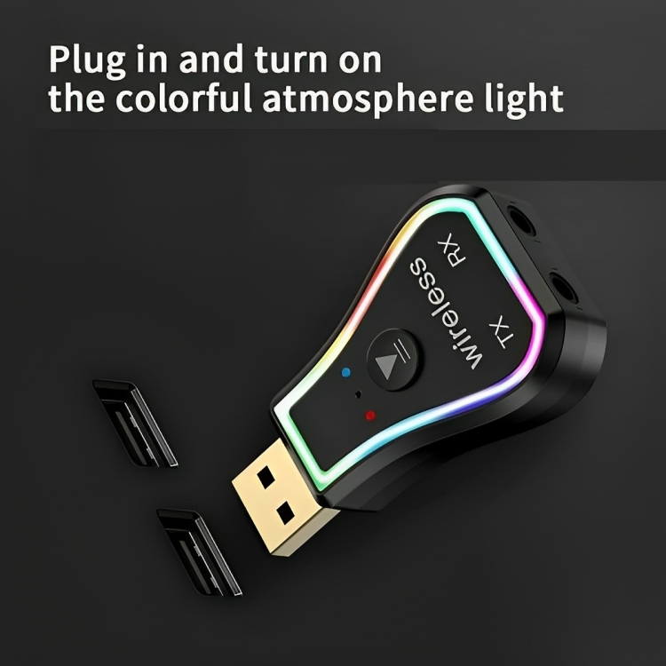 Bluetooth 5.0 Receiver USB με Διπλή Θύρα Εξόδου TX RX Bluetooth 5.0 Receiver USB με Διπλή Θύρα Εξόδου TX RX