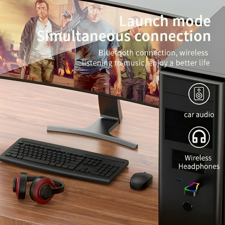 Bluetooth 5.0 Receiver USB με Διπλή Θύρα Εξόδου TX RX Bluetooth 5.0 Receiver USB με Διπλή Θύρα Εξόδου TX RX