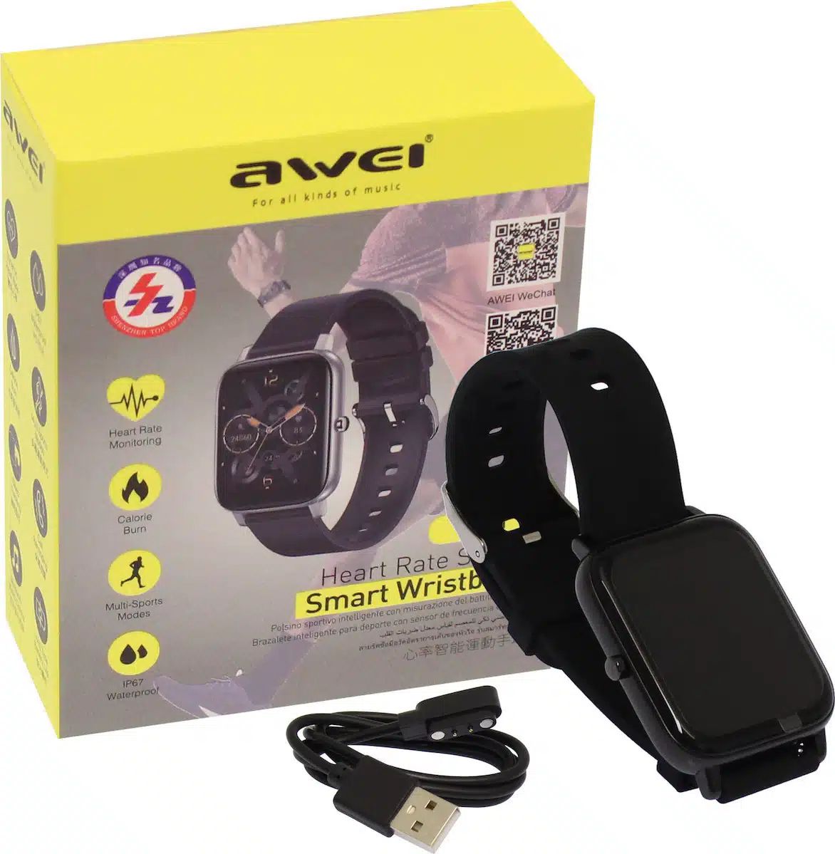 Bluetooth Αδιάβροχο Smart Watch - Ρολόι με Έγχρωμη Οθόνη Αφής, Βηματομετρητή, Θερμιδομετρητή, Πιεσόμετρο, Παρακολούθηση Ύπνου - Awei H6 Bluetooth Αδιάβροχο Smart Watch - Ρολόι με Έγχρωμη Οθόνη Αφής, Βηματομετρητή, Θερμιδομετρητή, Πιεσόμετρο, Παρακολούθηση Ύπνου - Awei H6