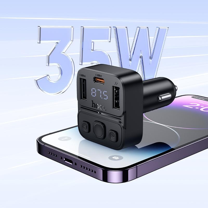 Hoco E87 Delta – Bluetooth FM Transmitter 35W με USB-A & USB-C | Ασύρματη Μουσική & Γρήγορη Φόρτιση Αυτοκινήτου Hoco E87 Delta – Bluetooth FM Transmitter 35W με USB-A & USB-C | Ασύρματη Μουσική & Γρήγορη Φόρτιση Αυτοκινήτου