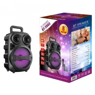 Bluetooth Ηχείο Με Καραόκε και Ενσύρματο Μικρόφωνο - USB,SD Player & LED Φωτισμό Bluetooth Ηχείο Με Καραόκε και Ενσύρματο Μικρόφωνο - USB,SD Player & LED Φωτισμό