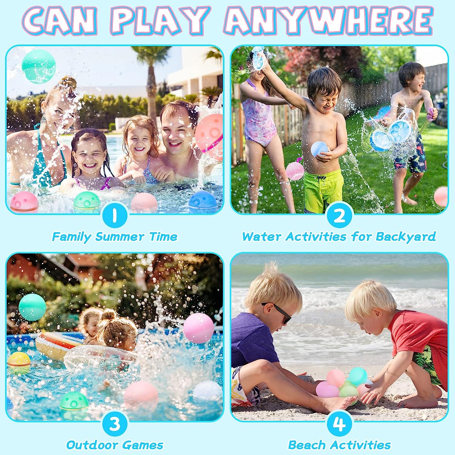 BOOMSPLASH Νερόμπομπες - Σετ 20 τεμάχια Πολύχρωμες BOOMSPLASH Νερόμπομπες - Σετ 20 τεμάχια Πολύχρωμες