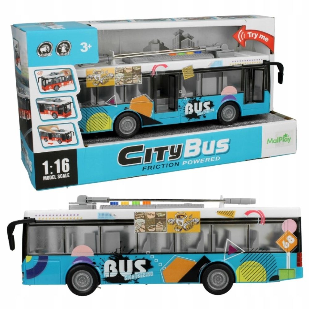 City Bus 1:16 Αστικό Λεωφορείο – Φώτα LED, Ήχοι και Ανοιγόμενες Πόρτες 0 Friction Powered City Bus 1:16 Αστικό Λεωφορείο – Φώτα LED, Ήχοι και Ανοιγόμενες Πόρτες 0 Friction Powered