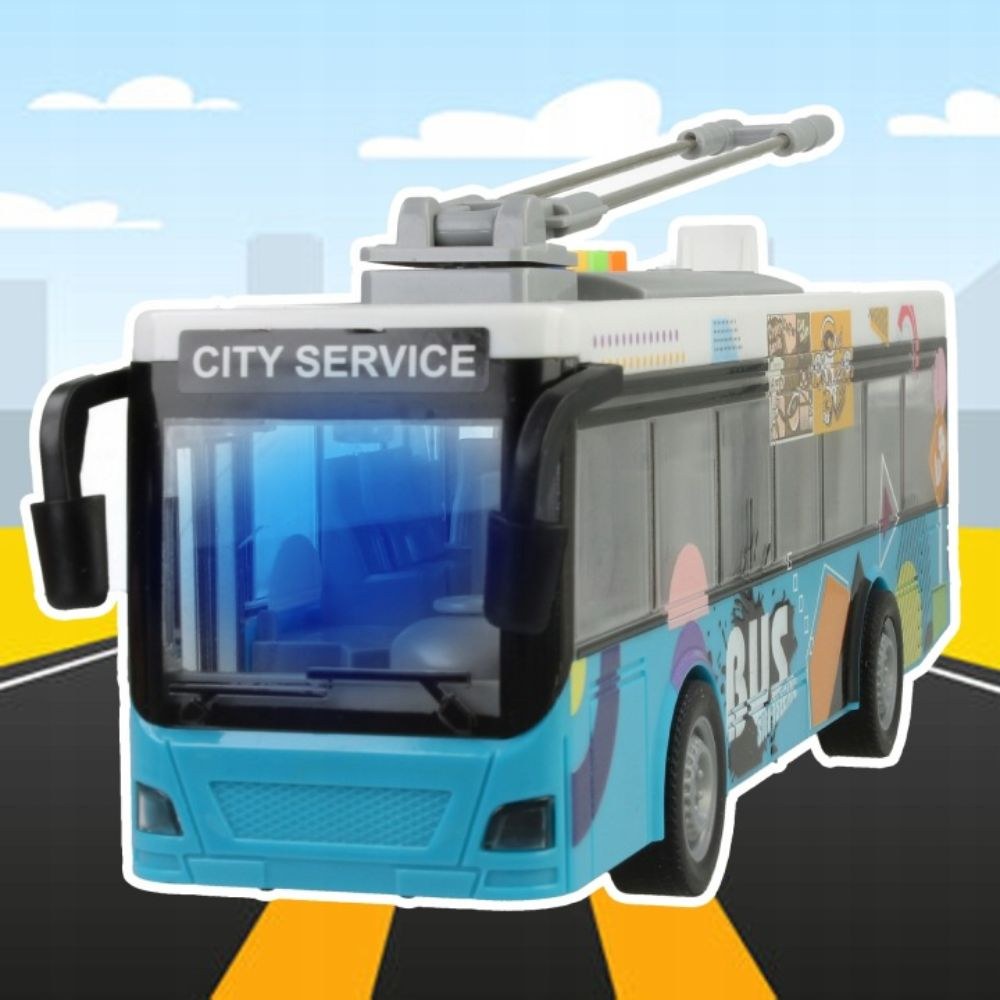 City Bus 1:16 Αστικό Λεωφορείο – Φώτα LED, Ήχοι και Ανοιγόμενες Πόρτες 0 Friction Powered City Bus 1:16 Αστικό Λεωφορείο – Φώτα LED, Ήχοι και Ανοιγόμενες Πόρτες 0 Friction Powered