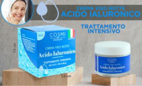 Cosmi di Milano Αναπλαστική Κρέμα Προσώπου Νυκτός με Υαλουρονικό Οξύ 50ml Cosmi di Milano Αναπλαστική Κρέμα Προσώπου Νυκτός με Υαλουρονικό Οξύ 50ml