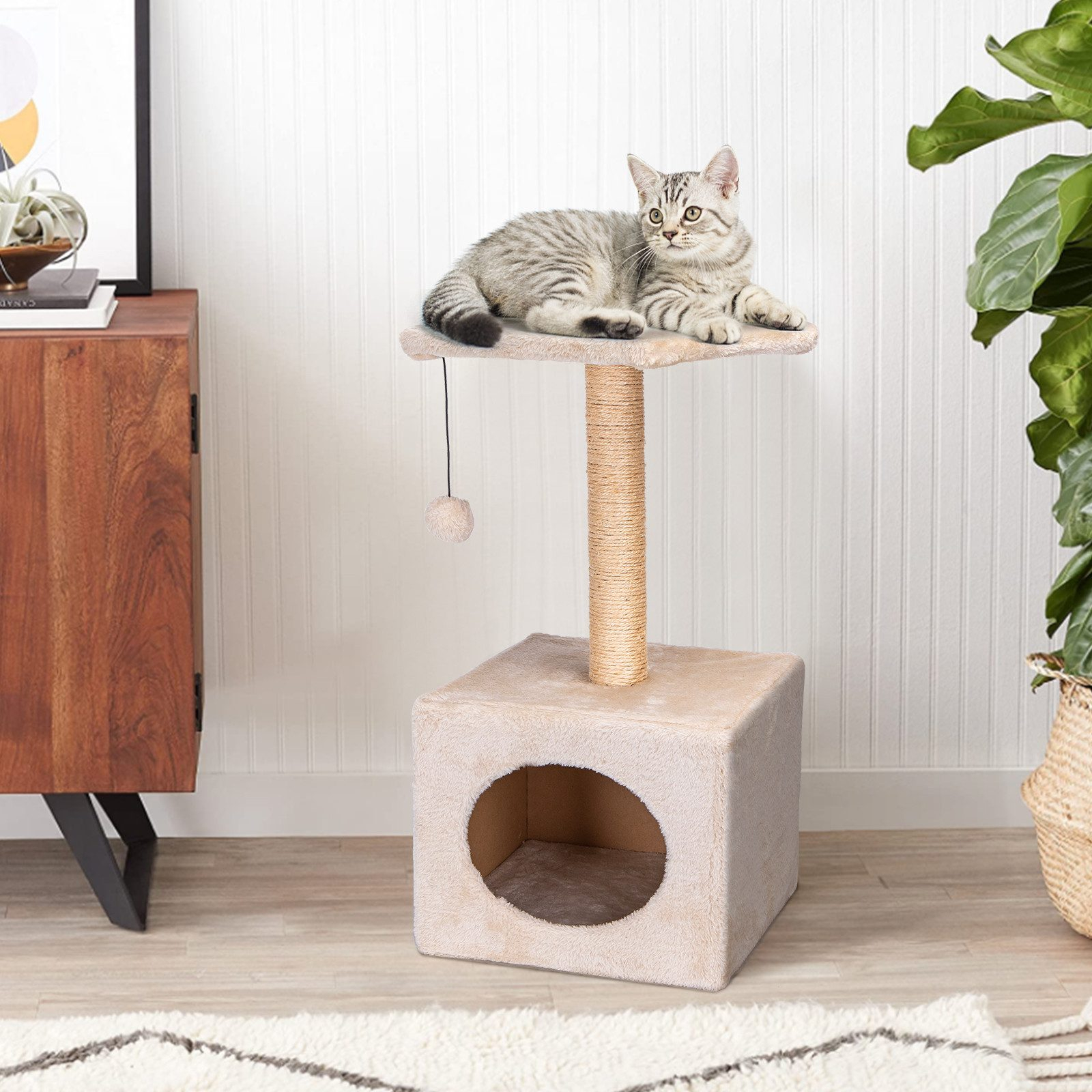 Δέντρο για Γάτες με Ονυχοδρόμιο και Φωλιά 30 x 30 x 60cm Δέντρο για Γάτες με Ονυχοδρόμιο και Φωλιά 30 x 30 x 60cm