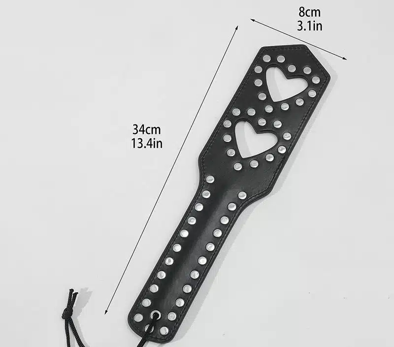 Δερμάτινο Κουπί Ραπίσματος με Καρδιές - Ερωτικό Παιχνίδι Ενηλίκων Φετίχ Paddle BDSM Μαύρο Δερμάτινο Κουπί Ραπίσματος με Καρδιές - Ερωτικό Παιχνίδι Ενηλίκων Φετίχ Paddle BDSM Μαύρο