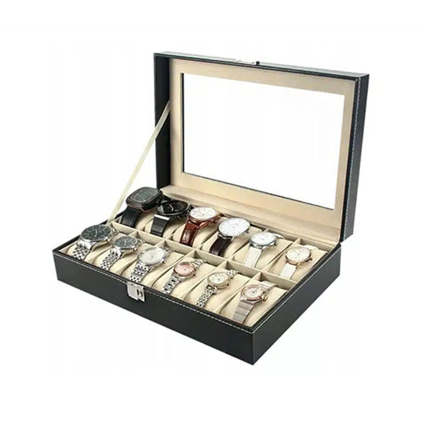 Δερμάτινο Κουτί Αποθήκευσης Ρολογιών 12 Θέσεων 33.3×20.5x9cm Δερμάτινο Κουτί Αποθήκευσης Ρολογιών 12 Θέσεων 33.3×20.5x9cm