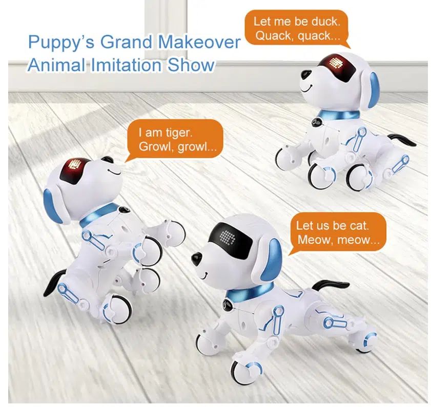 Διαδραστικό Τηλεκατευθυνόμενο Σκυλάκι Ρομπότ και Προγραμματιζόμενο με Ήχο και Κίνηση Διαδραστικό Τηλεκατευθυνόμενο Σκυλάκι Ρομπότ και Προγραμματιζόμενο με Ήχο και Κίνηση