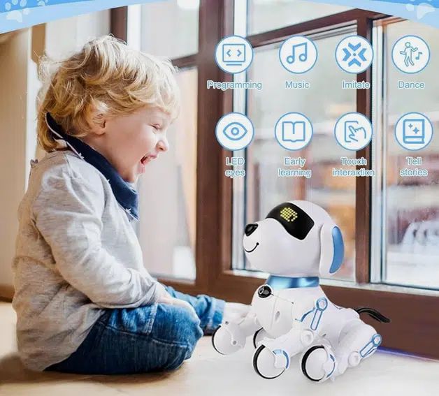 Διαδραστικό Τηλεκατευθυνόμενο Σκυλάκι Ρομπότ και Προγραμματιζόμενο με Ήχο και Κίνηση Διαδραστικό Τηλεκατευθυνόμενο Σκυλάκι Ρομπότ και Προγραμματιζόμενο με Ήχο και Κίνηση