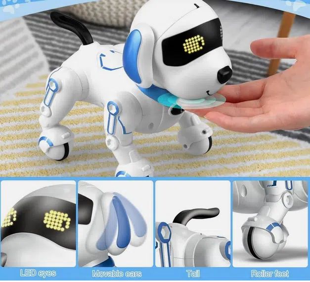 Διαδραστικό Τηλεκατευθυνόμενο Σκυλάκι Ρομπότ και Προγραμματιζόμενο με Ήχο και Κίνηση Διαδραστικό Τηλεκατευθυνόμενο Σκυλάκι Ρομπότ και Προγραμματιζόμενο με Ήχο και Κίνηση
