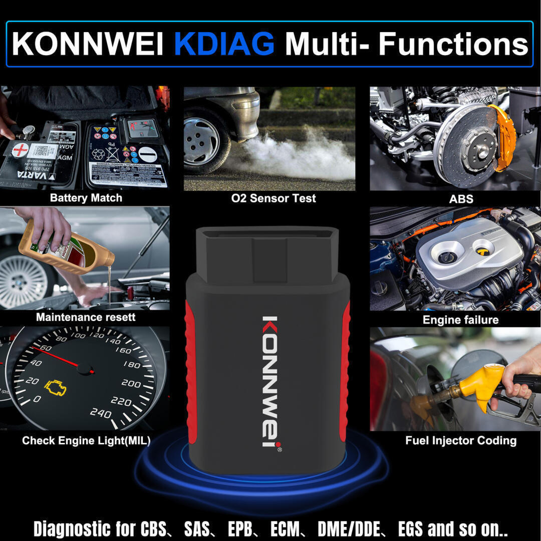 Διαγνωστικό Αυτοκινήτου OBD 2 με Bluetooth Συμβατό με Android - Konnwei Διαγνωστικό Αυτοκινήτου OBD 2 με Bluetooth Συμβατό με Android - Konnwei