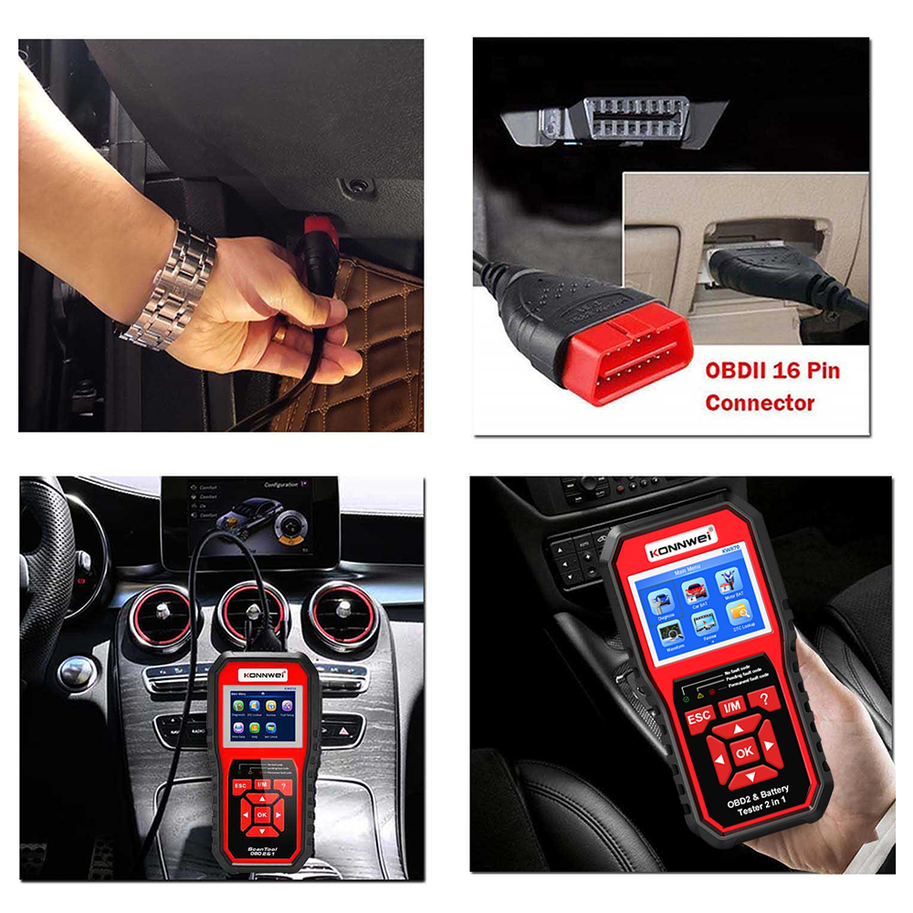 Διαγνωστικό OBD2 & Tester Μπαταρίας για Αυτοκίνητα και Μοτοσυκλέτες - Konnwei Διαγνωστικό OBD2 & Tester Μπαταρίας για Αυτοκίνητα και Μοτοσυκλέτες - Konnwei