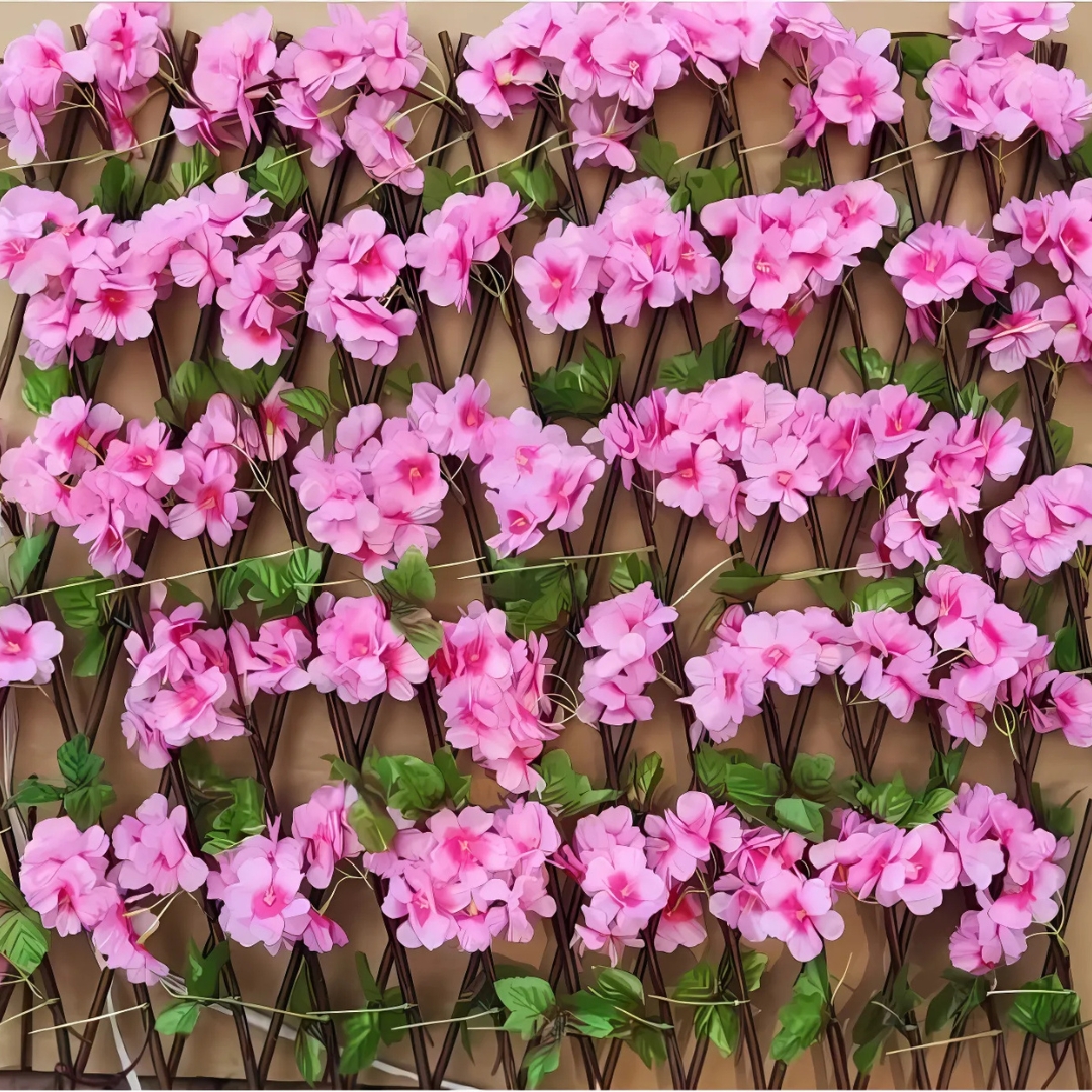 Διακοσμητική Πέργκολα Κήπου με Τεχνητά Ροζ Λουλούδια 1.2m Διακοσμητική Πέργκολα Κήπου με Τεχνητά Ροζ Λουλούδια 1.2m