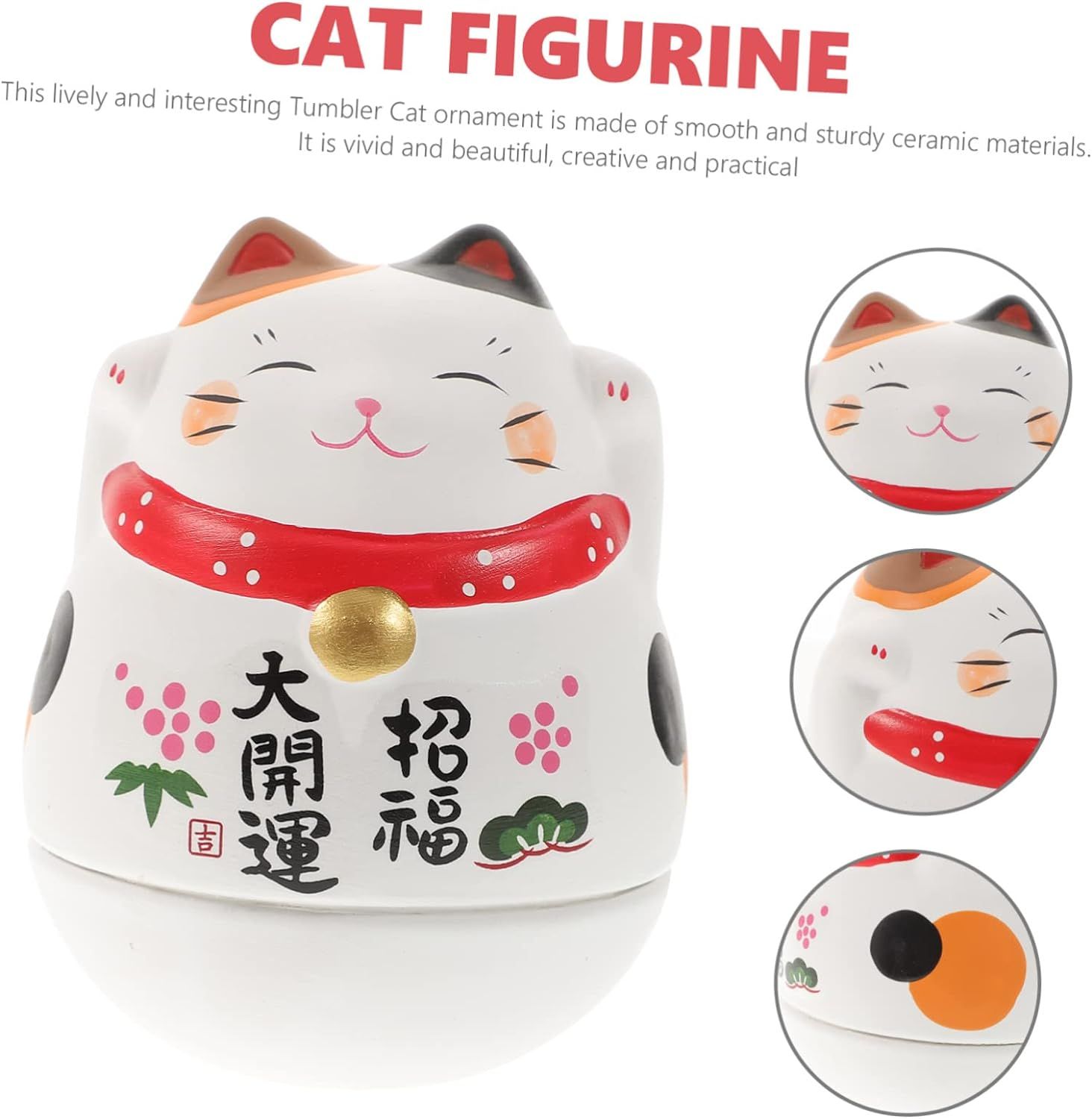 Διακοσμητική Τυχερή Λευκή Γάτα Κεραμική 6×8.5cm - Feng Shui Cat Διακοσμητική Τυχερή Λευκή Γάτα Κεραμική 6×8.5cm - Feng Shui Cat