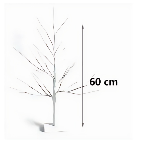 Διακοσμητικό Δέντρο LED 60cm Λευκό – Φωτιζόμενο Χριστουγεννιάτικο Δέντρο με Κλαδιά Διακοσμητικό Δέντρο LED 60cm Λευκό – Φωτιζόμενο Χριστουγεννιάτικο Δέντρο με Κλαδιά