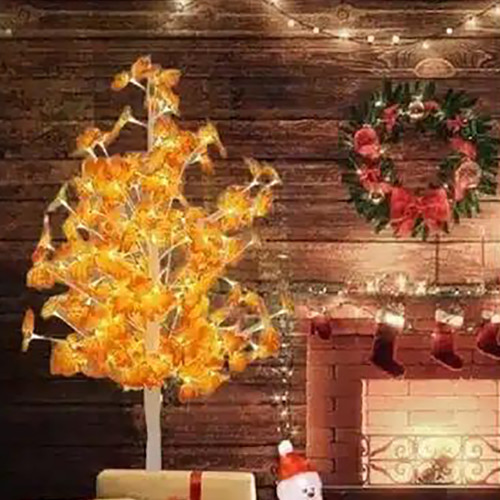 Διακοσμητικό Δέντρο Οπτικών Ινών και Φωτισμού LED Κίτρινο-Λευκό Διακοσμητικό Δέντρο Οπτικών Ινών και Φωτισμού LED Κίτρινο-Λευκό