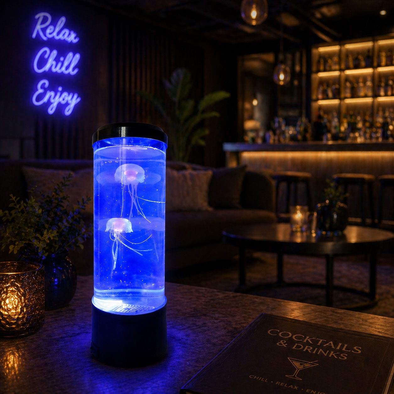 Διακοσμητικό Ενυδρείο RGB με Μέδουσες – Ηχείο Bluetooth και Φωτιστικό LED Διακοσμητικό Ενυδρείο RGB με Μέδουσες – Ηχείο Bluetooth και Φωτιστικό LED