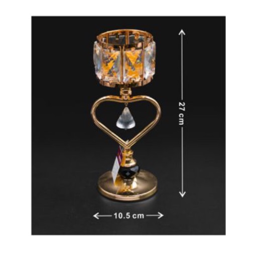 Διακοσμητικό επιτραπέζιο κηροπήγιο χρυσό 27x10.5cm Διακοσμητικό επιτραπέζιο κηροπήγιο χρυσό 27x10.5cm